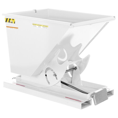 Vestil Medium Duty Self-Dump Hopper .50 Cubic Yard 4000 lb White D-50-MD-WHT